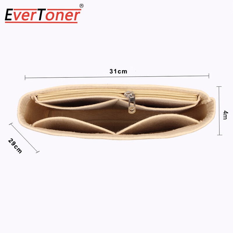 EverToner Felt Insert Bag Fits for Issey Miyake Six Ten Grid Organizer Makeup Handbag Organizer Travel Inner Purse Portable Cosmetic Bags
