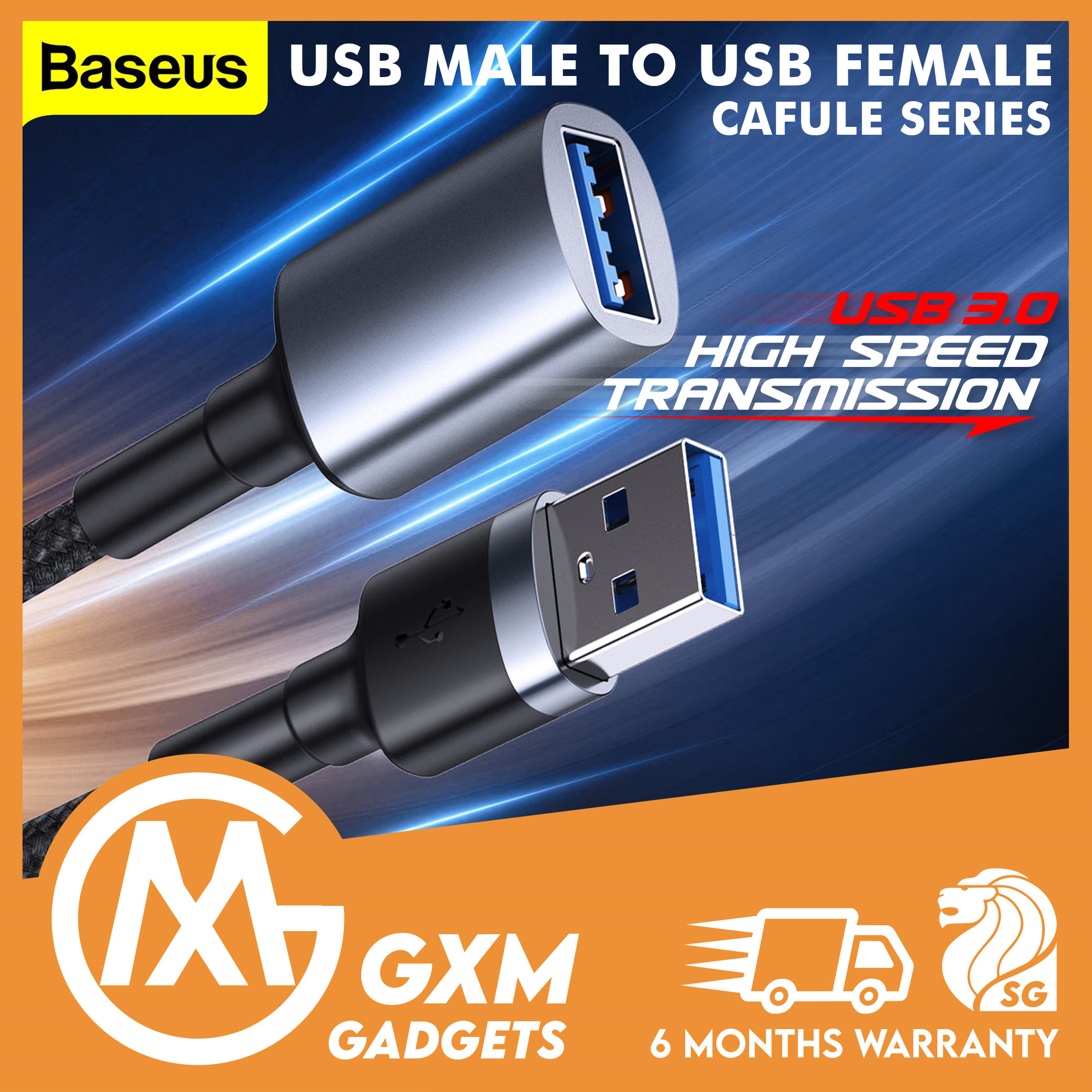 Baseus Cafule USB Male to USB Male Female Micro-B USB3.0 Date Cable 2A 1m Hard Drive TV  Camera Tablet Phone Printer Cable