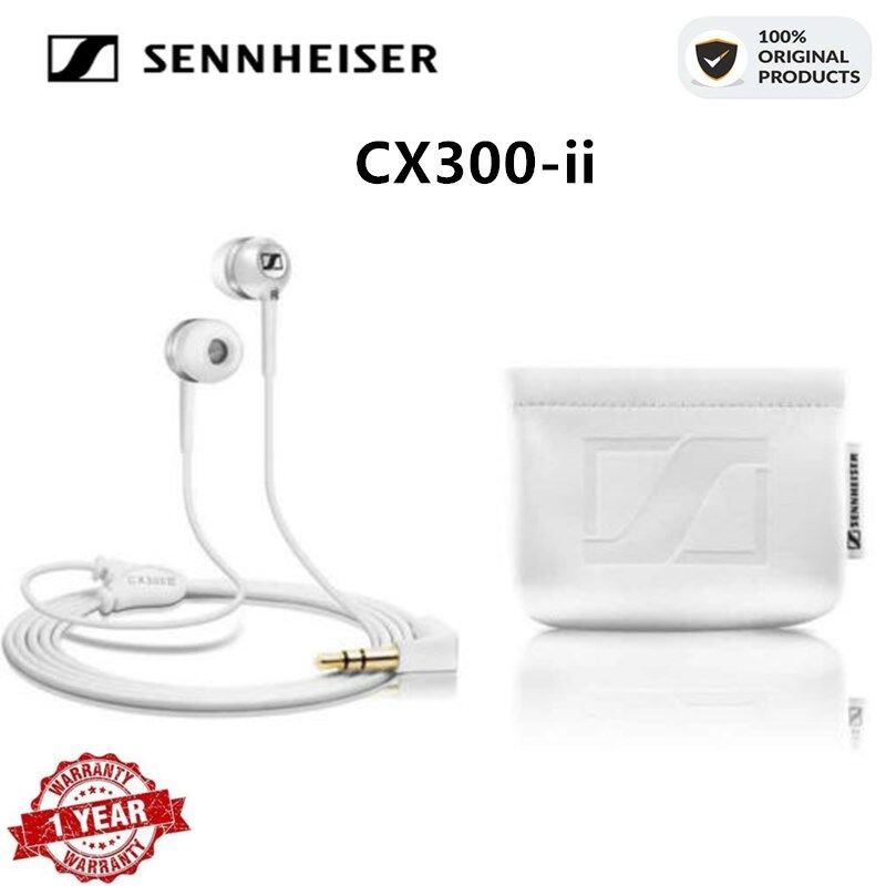 Sennheiser CX300 II Noise Cancelling Gaming Music Bass Enjoy In-Ear Earphones Headphones Double Pure Bass Stereo Sound Magnetic Gaming Earbuds Headset with Mic And Volume Control Sport PUBG For Game