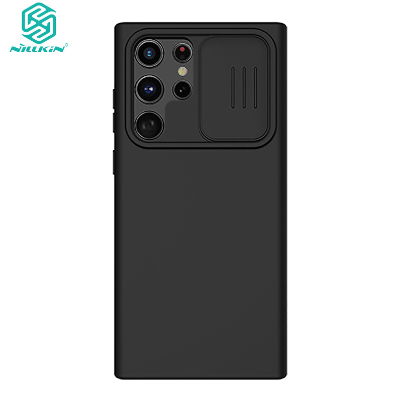 Nillkin Liquid Silicone Case for Galaxy S22 Ultra CamShield Silky Silicone Series Friendly TPU Slide Cover Camera Protection Back Cover Casing