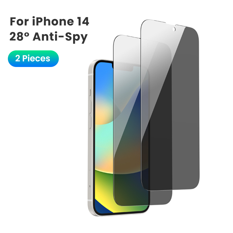 UGREEN 2PCS Privacy Screen Protector For iPhone 14 13 Pro Max iPhone 14 Plus Anti-Spy Tempered Glass Screen Protector