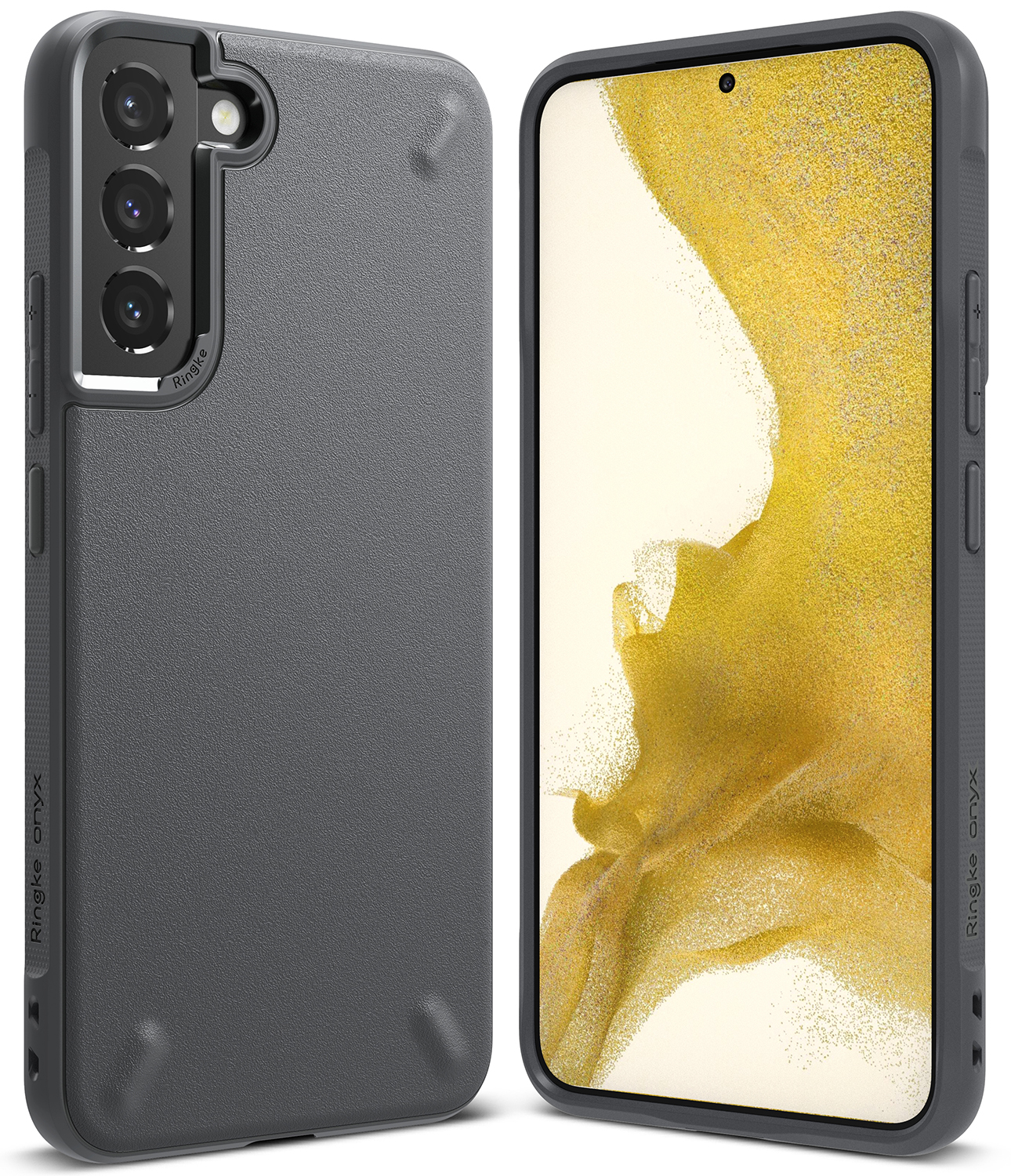 Ringke [ONYX] for Samsung Galaxy S22 Case, [Extreme Tough] Rugged Flexible Protection Durable Anti-Slip TPU Heavy Impact Shock Absorbent Cover with Wrist Strap