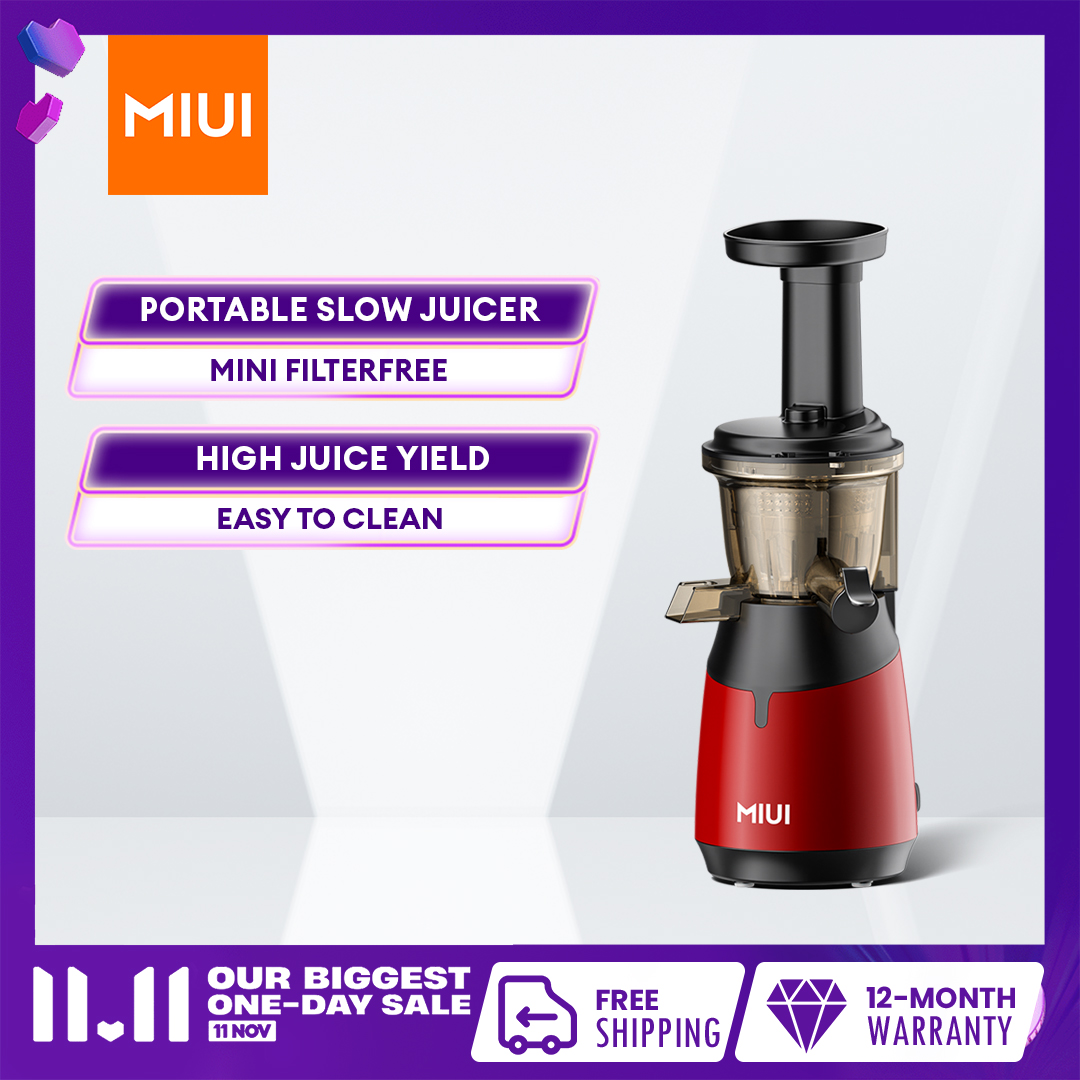 MIUI Slow Juicer Multi-segment helical cold press juicer with Mini-FilterFree strainer easy clean patented technology(2021 New release Fifth-generation Model Forest green)