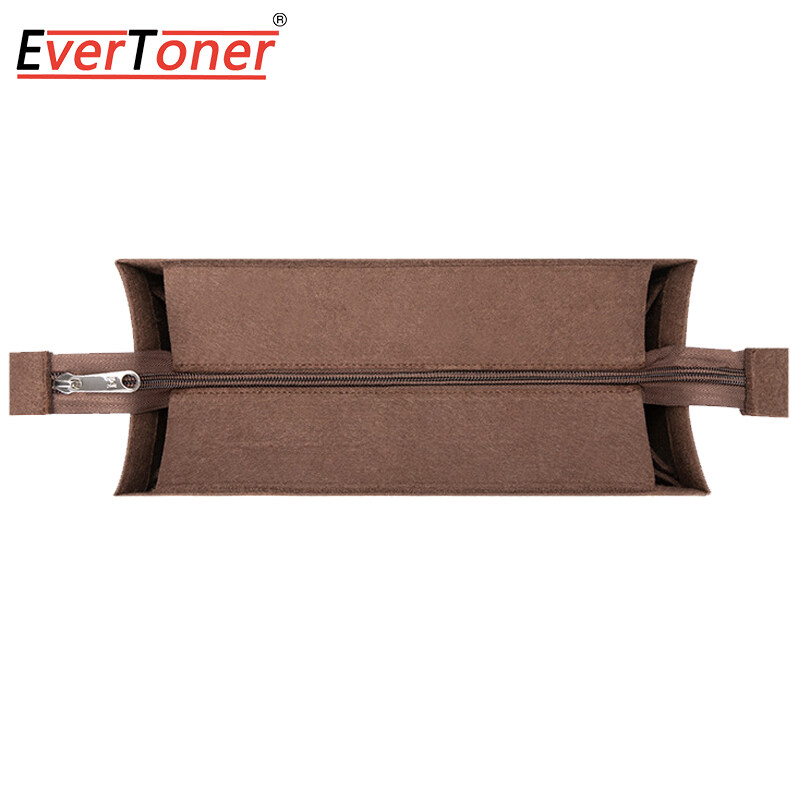 EverToner Felt Organizer Insert Bag For FIELD TOTE Felt Makeup Bag organizer With Zipper Women's Luxury Handbag & Tote Shaper