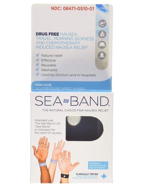 [SG In-Stock] Original Sea Band Adult / Mama Acupressure Wrist Bands Anti Nausea Car Cruise Motion Sickness Drug Free Seaband