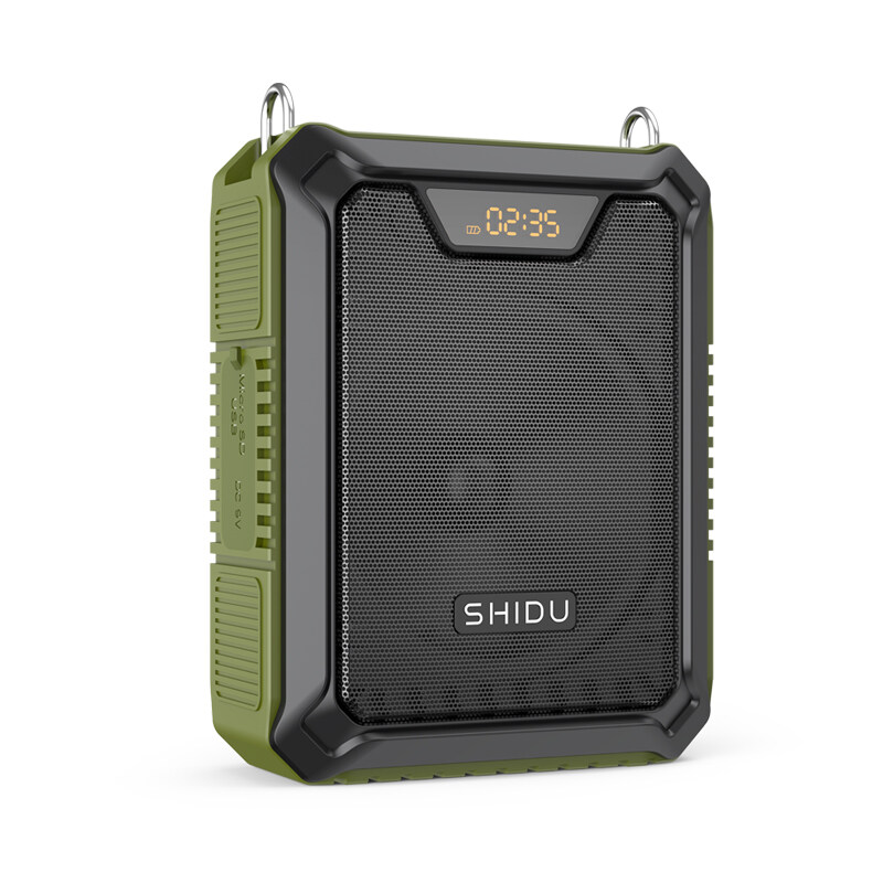 SHIDU M2000 UHF Wireless Voice Amplifier Powerful Portable 30W Bluetooth Speaker Waterproof with 2*Wireless Mic 5000mAh Large Capacity Rechargeable Battery PA Systems Speaker for Teachers Classroom Me