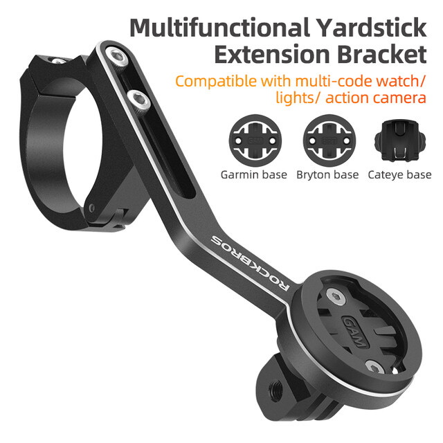 ROCKBROS Multifuctional Bike Light Mount Aluminum Bracket for IGS / Garmin / Bryton / Cateye Holder