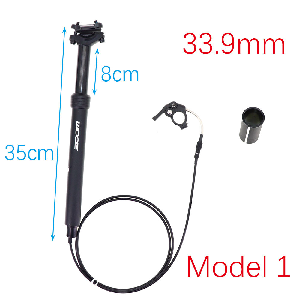 Zoom Dropper Seatpost Height Adjustable MTB Internal External Routing 100MM Travel Bike Seat Post 27.2 30.9 31.6 385MM Kindshock