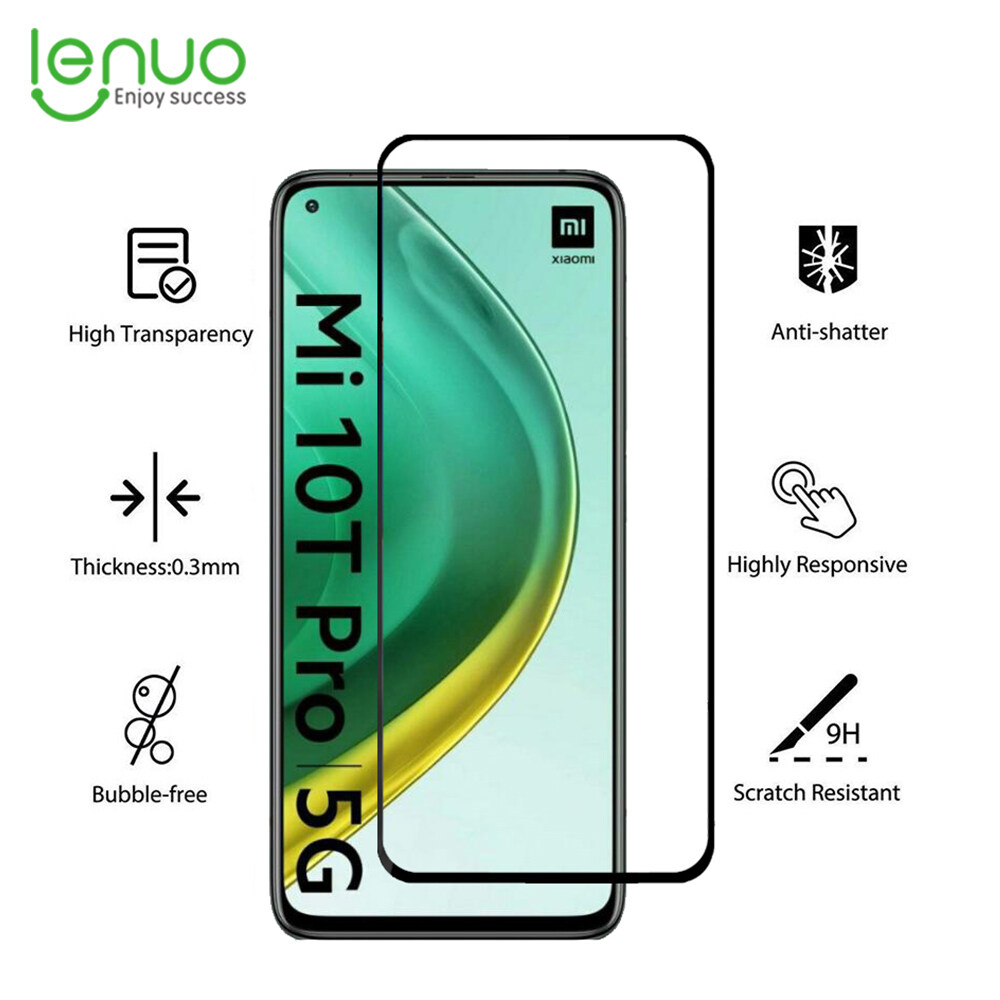 Lenuo Tempered Glass For Xiaomi Mi 10T 5G / Mi 10T Pro 5G Screen Protector Full Coverage Anti Glare Glass Film