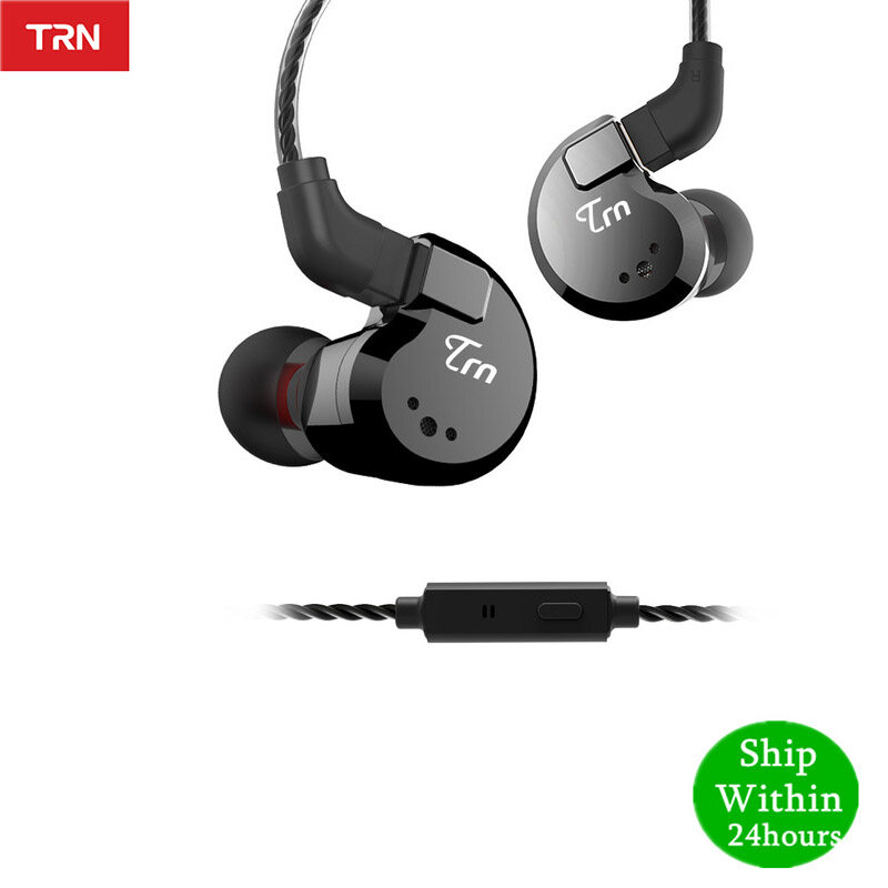 TRN V80 2BA+2DD Hybrid Metal In Ear Earphone HIFI DJ Monito Running Sport Earphone Earplug Headset Detachable Cable AS10\T2\V30