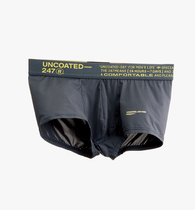 (UNCOATED 247 Store) Drawers Low-Rise Frosty (Gray) Blank Corp