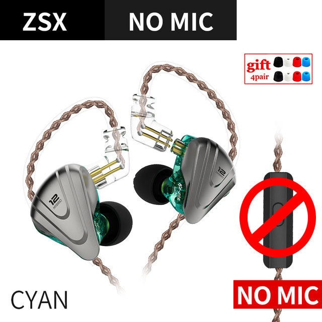 KZ ZSX Terminator 5BA 1DD Hybrid In-ear Earphones HIFI Metal Headset Music Sport ZS10 PRO AS12 AS16 ZSN PRO C12 A10 V90 DMG