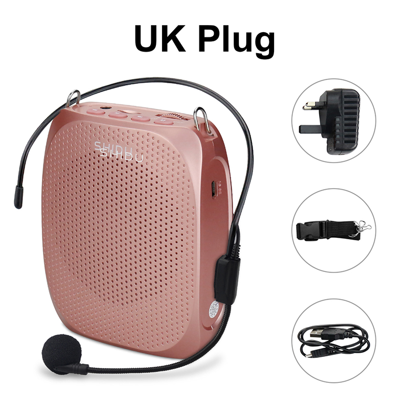 SHIDU Wired Mini Audio Speaker Portable Voice Amplifier Natural Stereo Sound Microphone Loudspeaker For Teachers Instructor S258