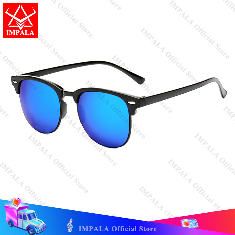 IMPALA QT1663W Fashion Sunglasses for Men and Women Black Spectacles UV400 Anti Glare  Anti UV HD Lens Sun Glasses for Male Female Driving Fishing Eyeglasses