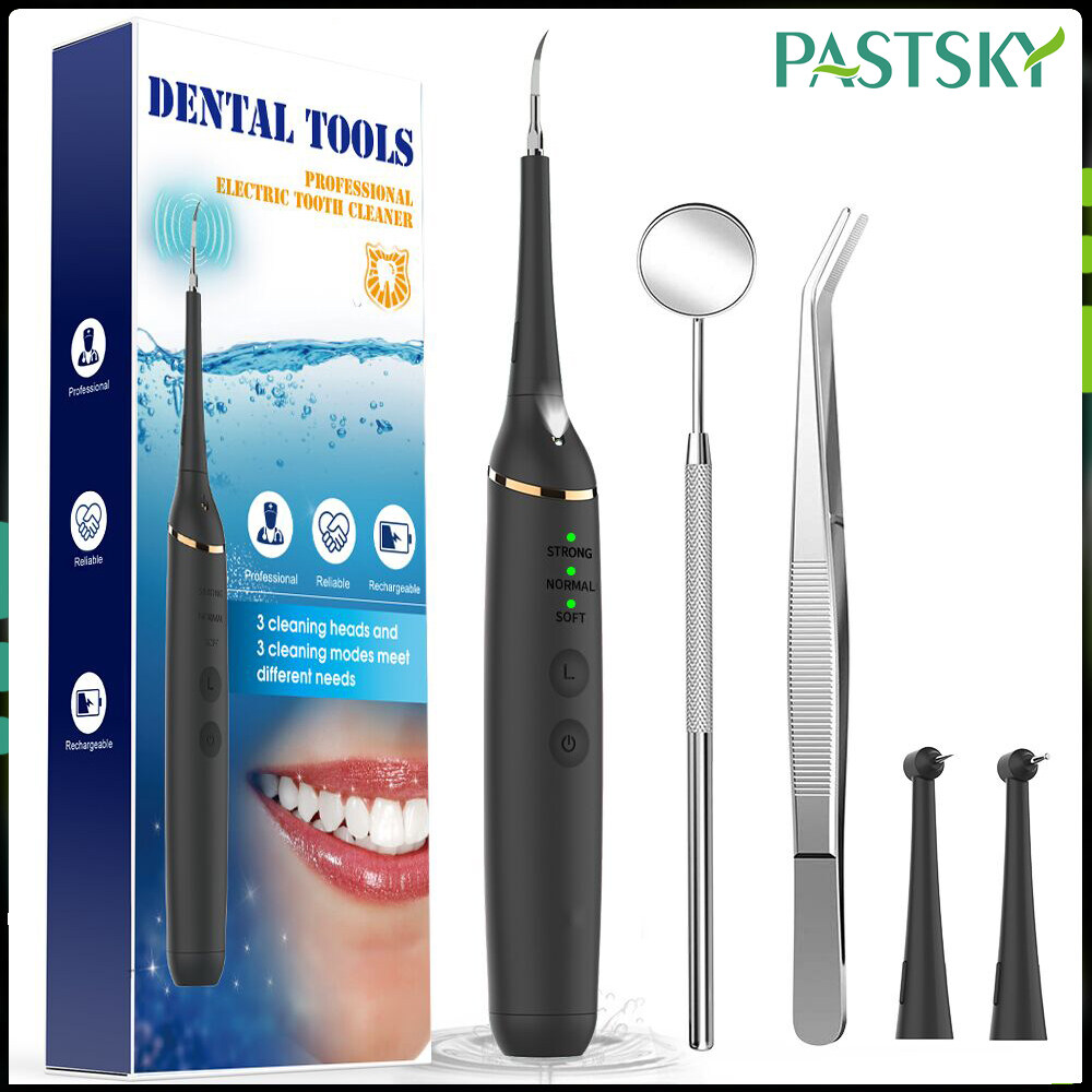 PASTSKY Ultrasonic Electric Dental Scaler Calculus Remover Tartar Scaler Scraper Tooth Cleaner