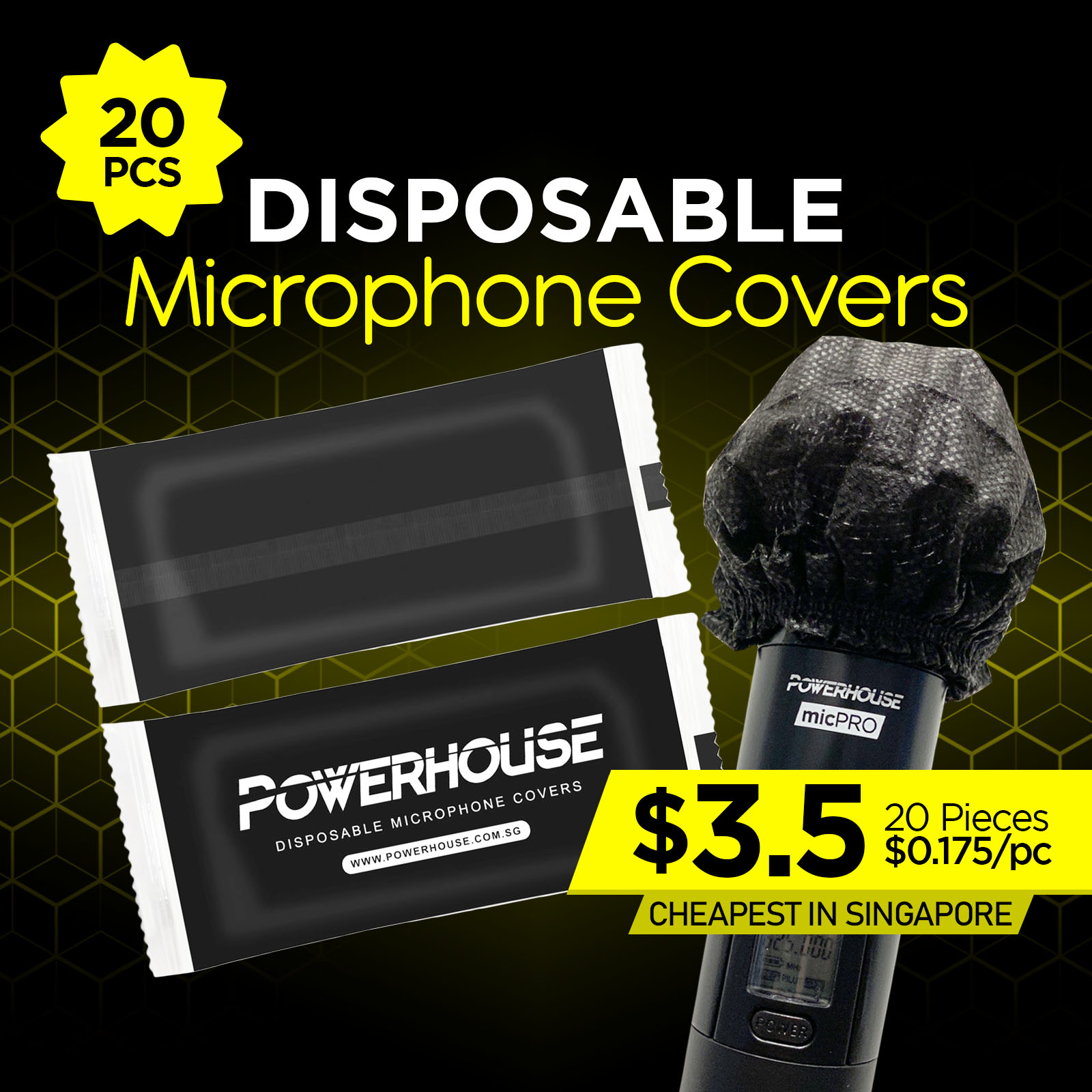 [SG] Microphone Cover For KTV System | Powerhouse Karaoke System Mic Cover (Disposable)