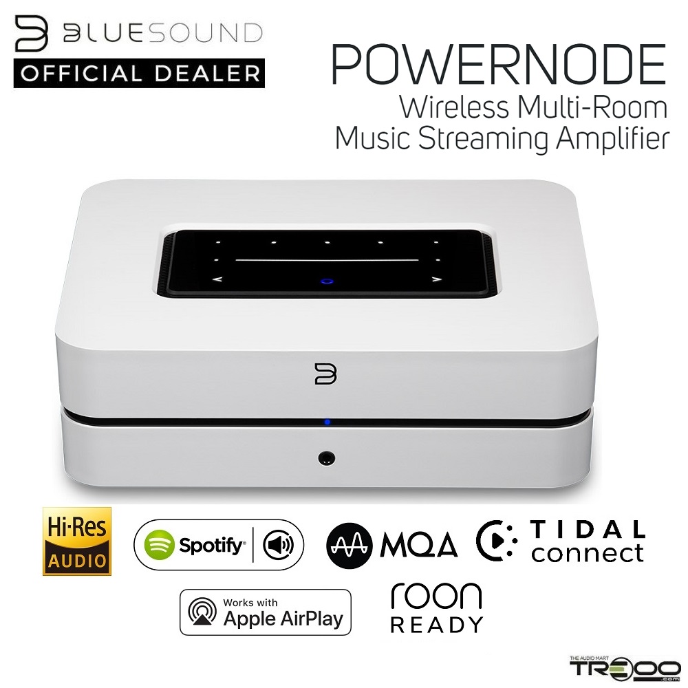 Bluesound POWERNODE (2021 version) Multi-Room Wireless Bluetooth/WiFi/Ethernet Network Streamer & Hi-Fi Integrated Amplifier