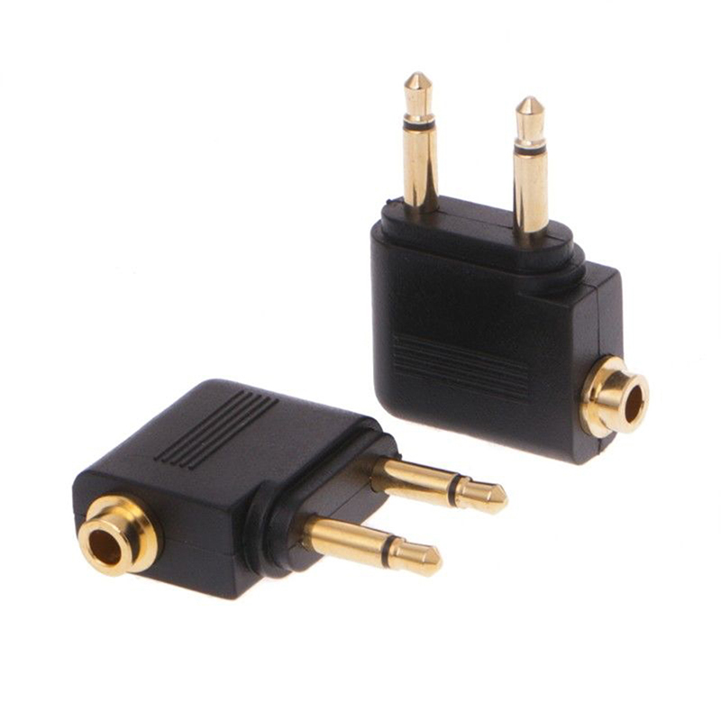 wuyangmin 3.5mm Jack Audio Adapter for Airline Airplane Travel Earphone Headphone Part