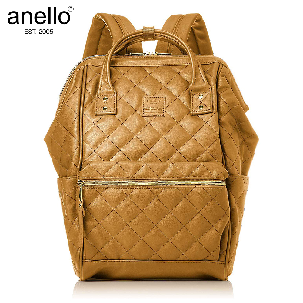 Anello Couch Series Quilted Faux Leather Backpack AH-B3001 - Large Size