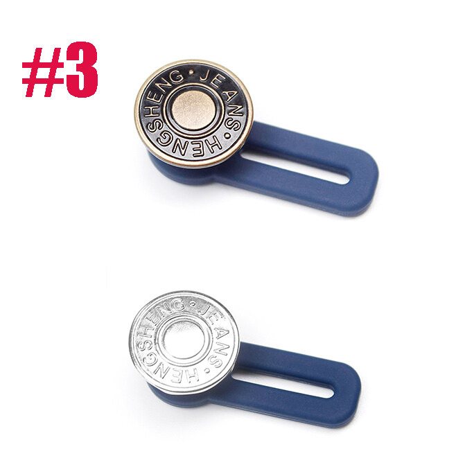2PCS/Set Magic Metal Button Extender for Pants Jeans Free Sewing Adjustable Retractable Waist Extenders Button Waistband Expander