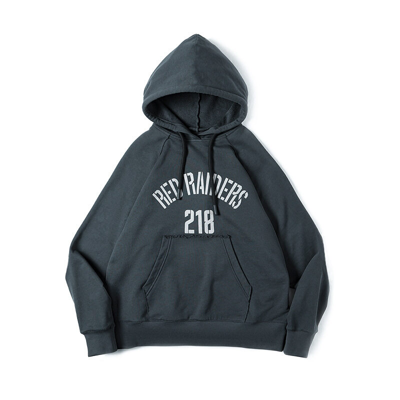 Maden brand Workwear Style 2022 spring new Men Youth American Vintage Letter Print Hoodie College Style Hip Hop Men's Layered Hoodie Lazy Pullover