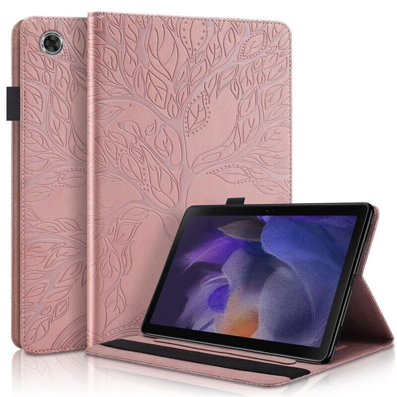 For Samsung Galaxy Tab A8 2022 Case 10.5  Life Tree 3D Emboss PU Leather Cards Solt Wallet Stand Tablet Coque For Galaxy Tab A8 2021 Case Funda X200 X205 X207