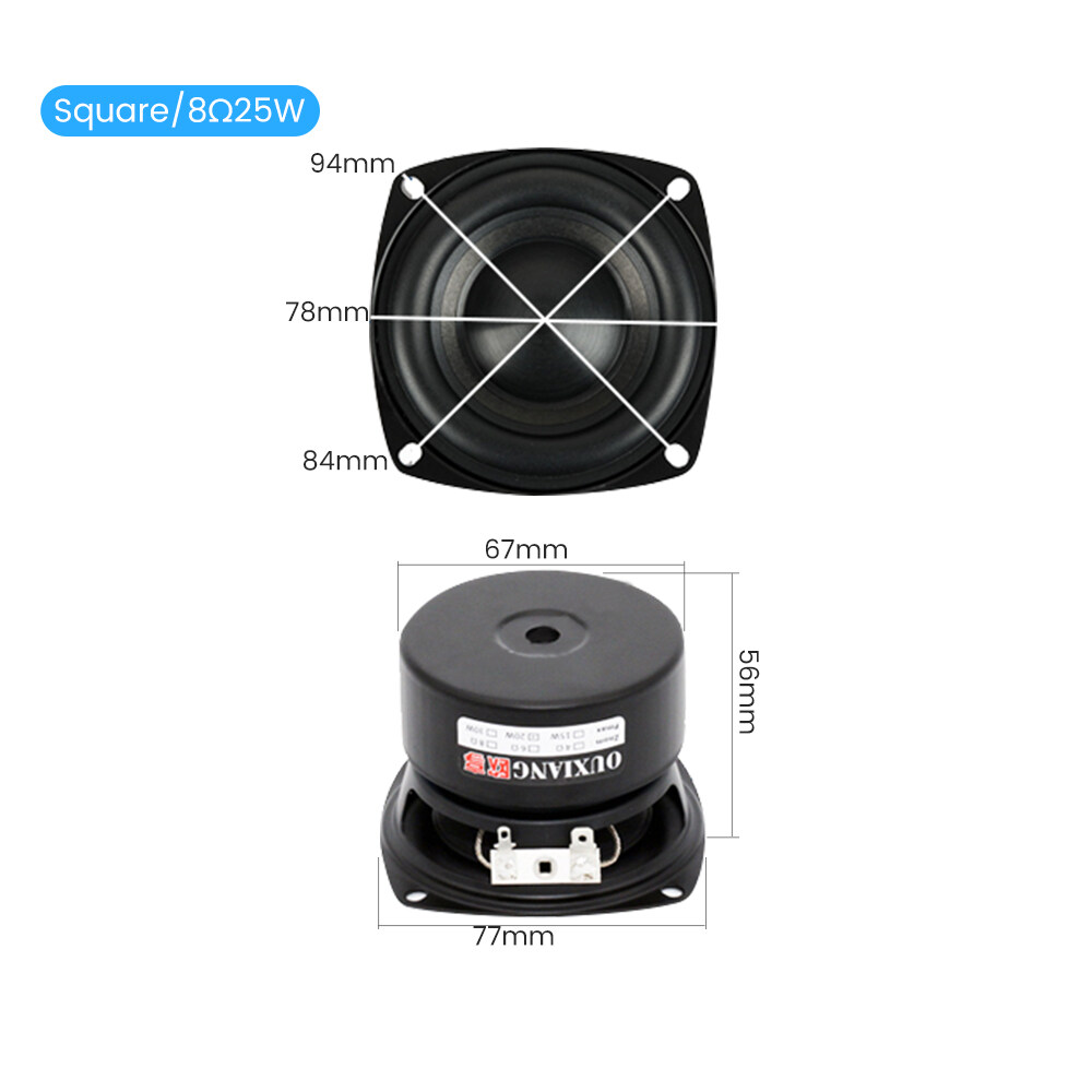 AIYIMA 2Pcs 3 Inch woofer Speakers Driver 4 8 Ohm 25W Audio Bass Loudspeaker DIY Home Theater Sound Amplifier Speaker Unit