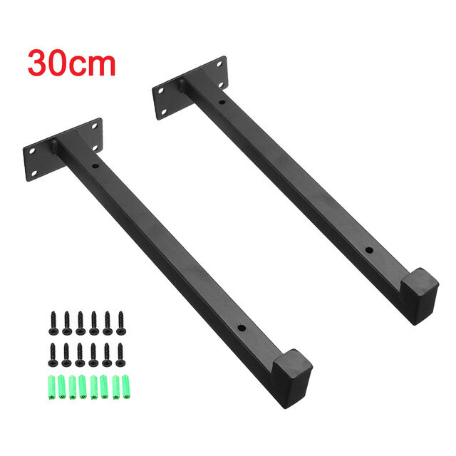 1pair Wall Mounted Shelf Bracket Heavy Duty Scaffold Board Floating Bracket Industrial Iron Support Table 20cm/25cm/30cm
