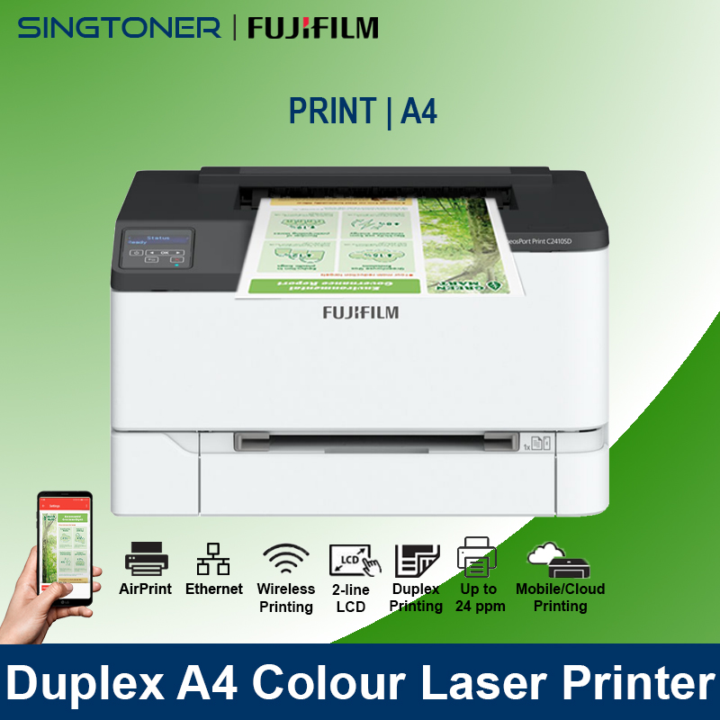 [Singapore Warranty] Fujifilm formerly Fuji Xerox ApeosPort Print C2410SD A4 Colour Laser Printer C2410 SD Color Printer Colour Printer
