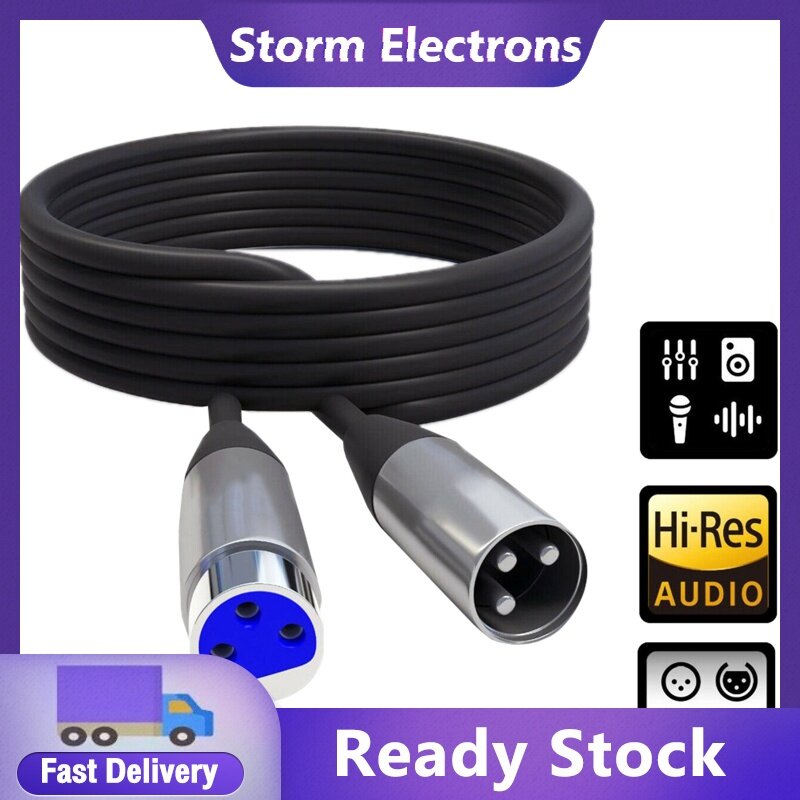 Xlr Microphone Cable 3-pin Male To Female Audio Cable Wire Connector Extension Shield Cord Accessories
