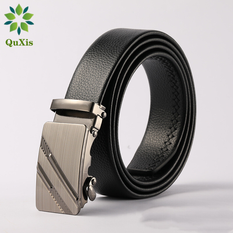 QuXis 2021 brand-name belt men's top quality genuine luxury belt men's belt men's metal automatic buckle men's belt, 9 styles to choose from