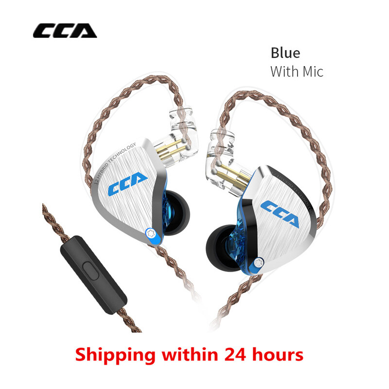 CCA C12 1DD + 5BA Híbrido HIFI Fones de ouvido de Metal fone de Ouvido Música Esporte ZS10 PRO AS12 AS16 ZSX C16 C10 A10 V90 DMS DMG ZST V80