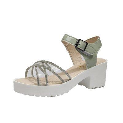 Women Plus Size All-match Rhinestone High Heels Evening Shoes