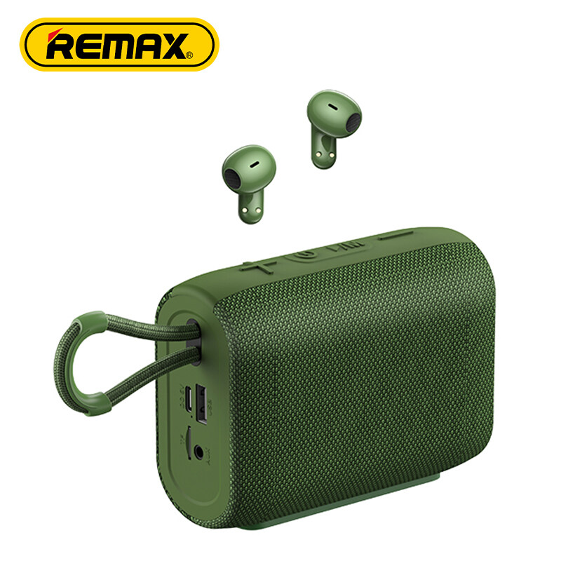 Remax RB-M17 Bluetooth Speaker BT5.3 Portable Speaker Wireless Bluetooth Speaker with TWS Earphones