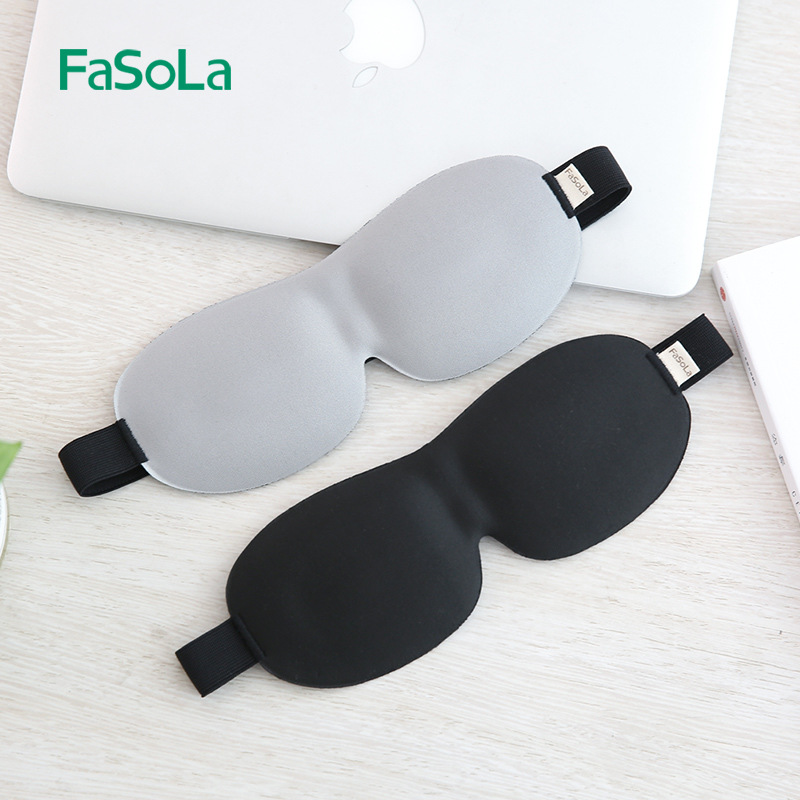 【Buy 1 Free 1】Unisex Japan FaSoLa sleep eye mask shading relieves eye fatigue breathes sleep soothes eye protection and provides adult sleep goggles