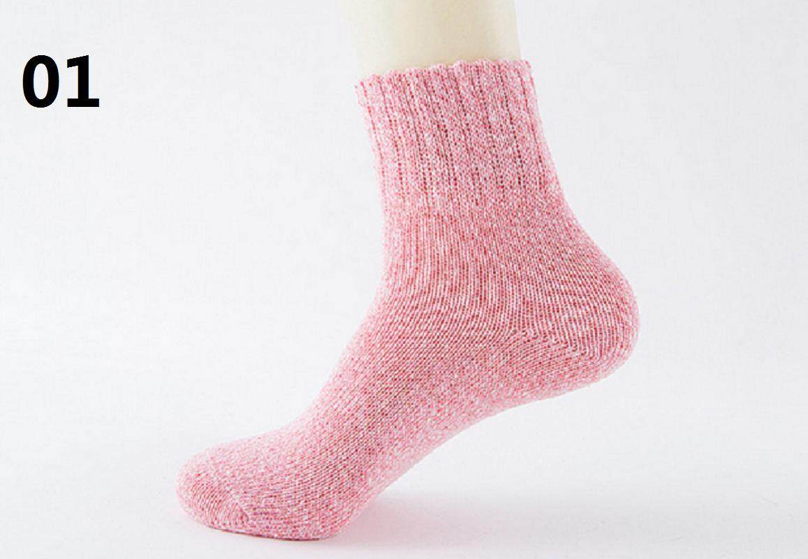 [Cutewomen2020] Winter Warm Solid Color Cashmere Socks Ladies Warm Rabbit Wool Socks Thick Soft Socks