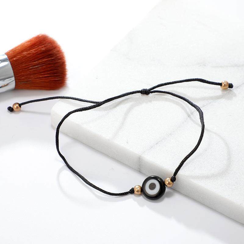 Boho Evil Eye Bead Anklets for Women Men Black Rope Ankle Chain Bracelet Foot Jewelry Barefoot Sandals Beach Accessories