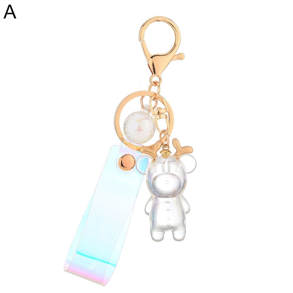 Lovely Deer Elk Shaped Keychain Key Ring Car Bag Pendant Hanging Ornament Gift