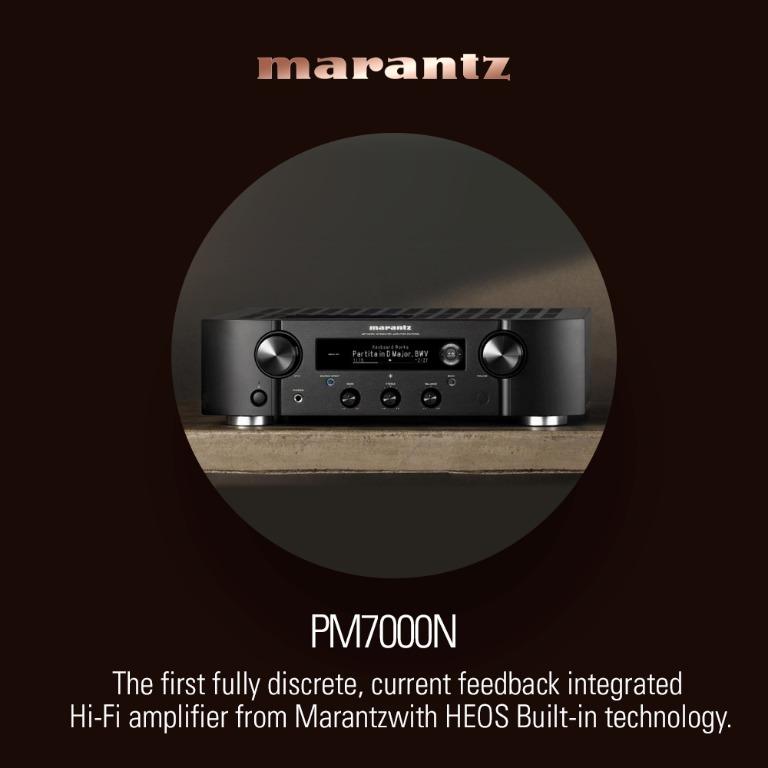 MARANTZ PM-7000N (BLACK), INTEGRATED AMPLIFIER, NETWORK PLAYER, AUDIOPHILES, STEREO, HEOS BUILT-IN
