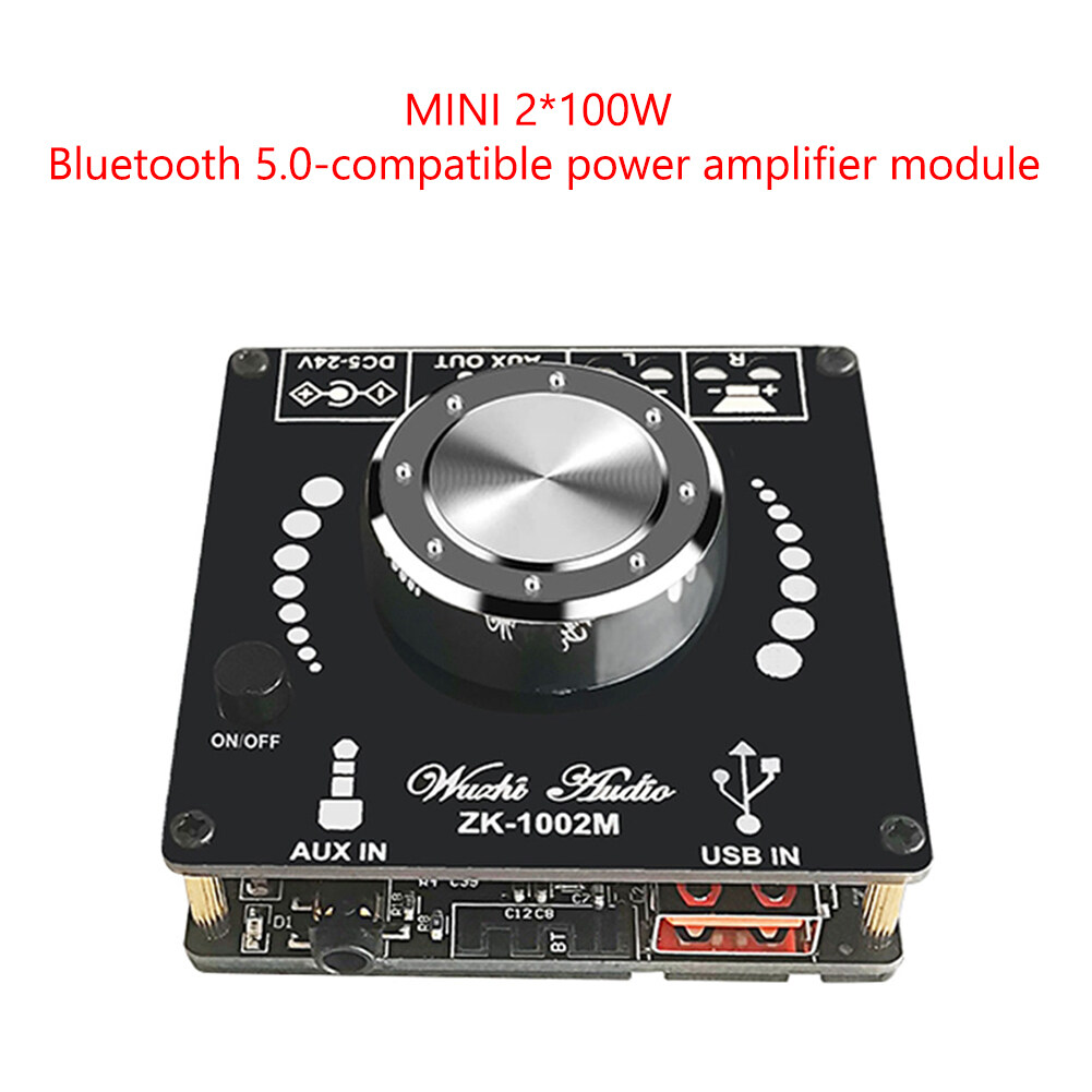 ZK-1002M 2x100W Bluetooth-compatible Digital HIFI Audio Power Amp Board