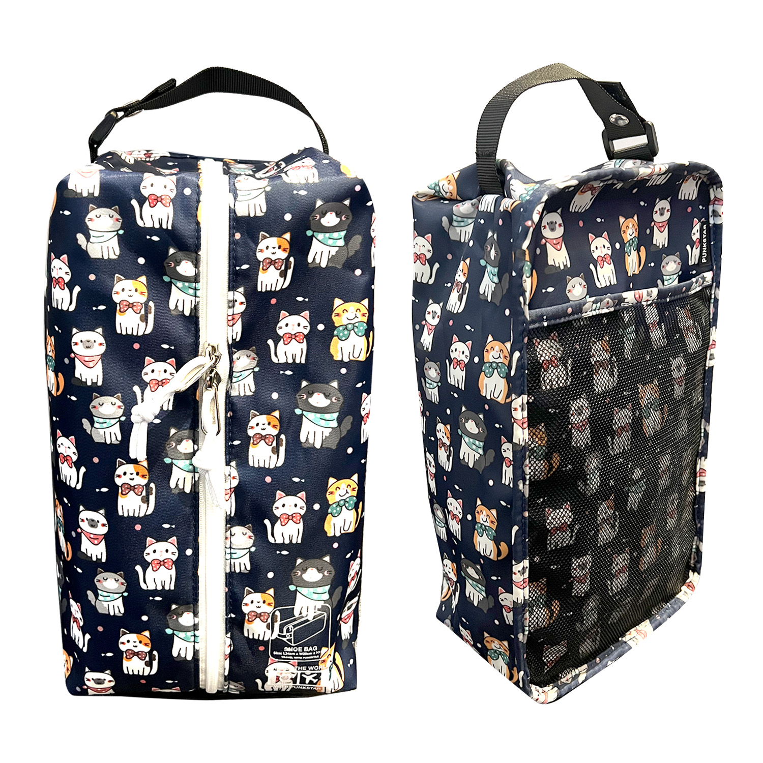 PUNKSTAR Water-resistant Shoe Bags for Gym Sports Traveling Hiking and Storage with Zipper Closure Shoe Storage Organizer for Men Women Kids