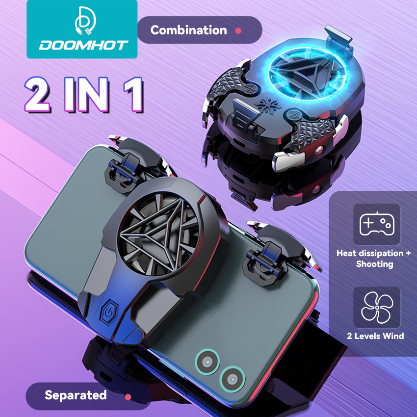 DoomHot Phone Cooler Cooling Fan Mobile Phone Radiator Portable Phone Fan Cell Phone Heatsink Fast Cooling Silver Phone Cooler for Gaming Watch Videos