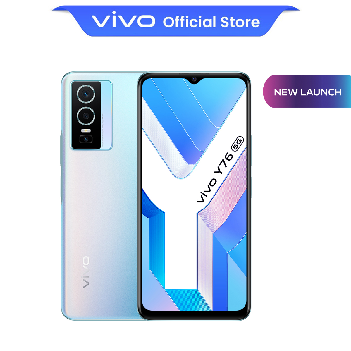 vivo Y76 5G [8GB+4gb/128GB] | 44W Flash Charge | 50MP AI Triple Camera | Ultra Game Mode2.0 | 7.79mm Ultra Slim Design 【2 YEARS WARRANTY】