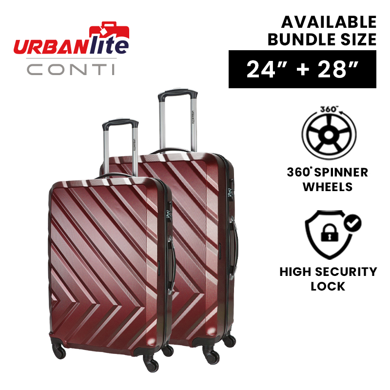[SG Ready Stock] URBANlite CONTI [24 inch + 28 inch] ABS Hard Case with 360° Spinner Wheel Luggage ULH8919 3 Working Days For Delivery By Universal Traveller