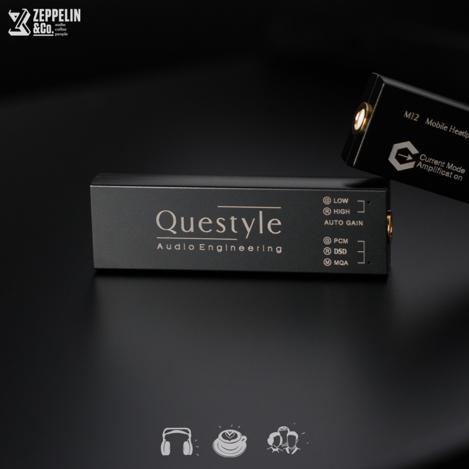 Questyle M12 USB C to 3.5mm Mini Digital Audio Converter DAC AMP - Premium adapter for Mobile Phones to Improve Music!