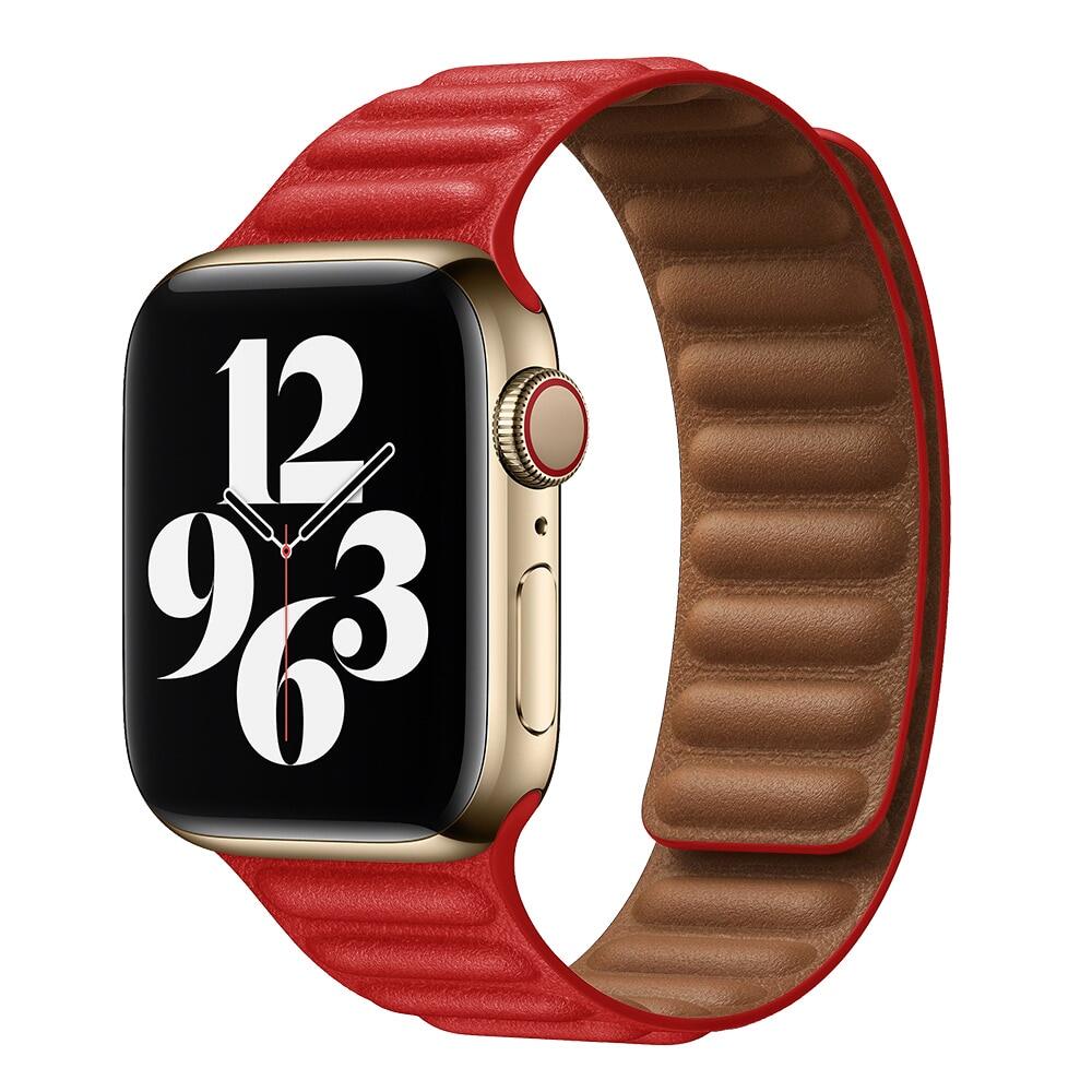 Leather Strap For Apple watch 7 band 45mm 41mm 40mm 44mm 42mm 38mm Magnetic Loop for i Watch series 7 6 5 4 3 SE strap