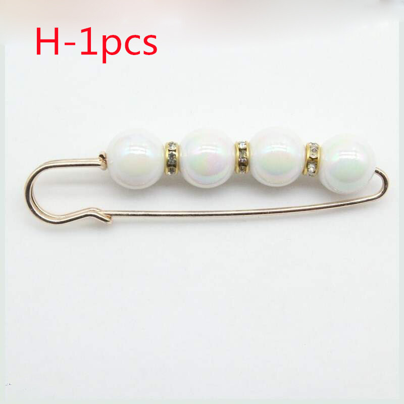 6Pcs/Set Big Pearl Brooch Set Fashion Clothes Brooch Pearl Lapel Pin Sweater Dress Brooch Pin Accessories