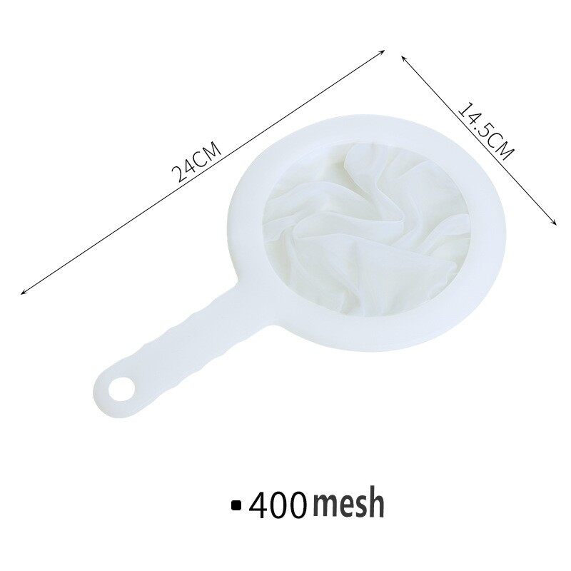 100/200/400 Mesh Kitchen Ultra-fine Mesh Strainer Kitchen Nylon Mesh Filter Spoon for Suitable for Soy Milk Coffee Milk Yogurt