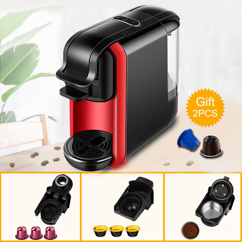 ZZUOM 3 in 1  Espresso Coffee Machine 19Bar Multiple Capsule Coffee Maker Compatible with Nespresso、Dolce Gusto Capsule,Coffee Powder and ESE coffee pod(optional Adapter for illy pod, Lavazza Blue, La