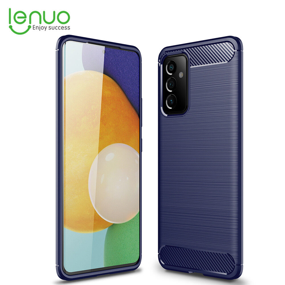 Lenuo Soft Case for Samsung Galaxy A82 5G / A22 5G / A22 4G / A30 Carbon Fiber Silicone Cases Brushed Anti-knock Cell Phone TPU Back Cover Casing